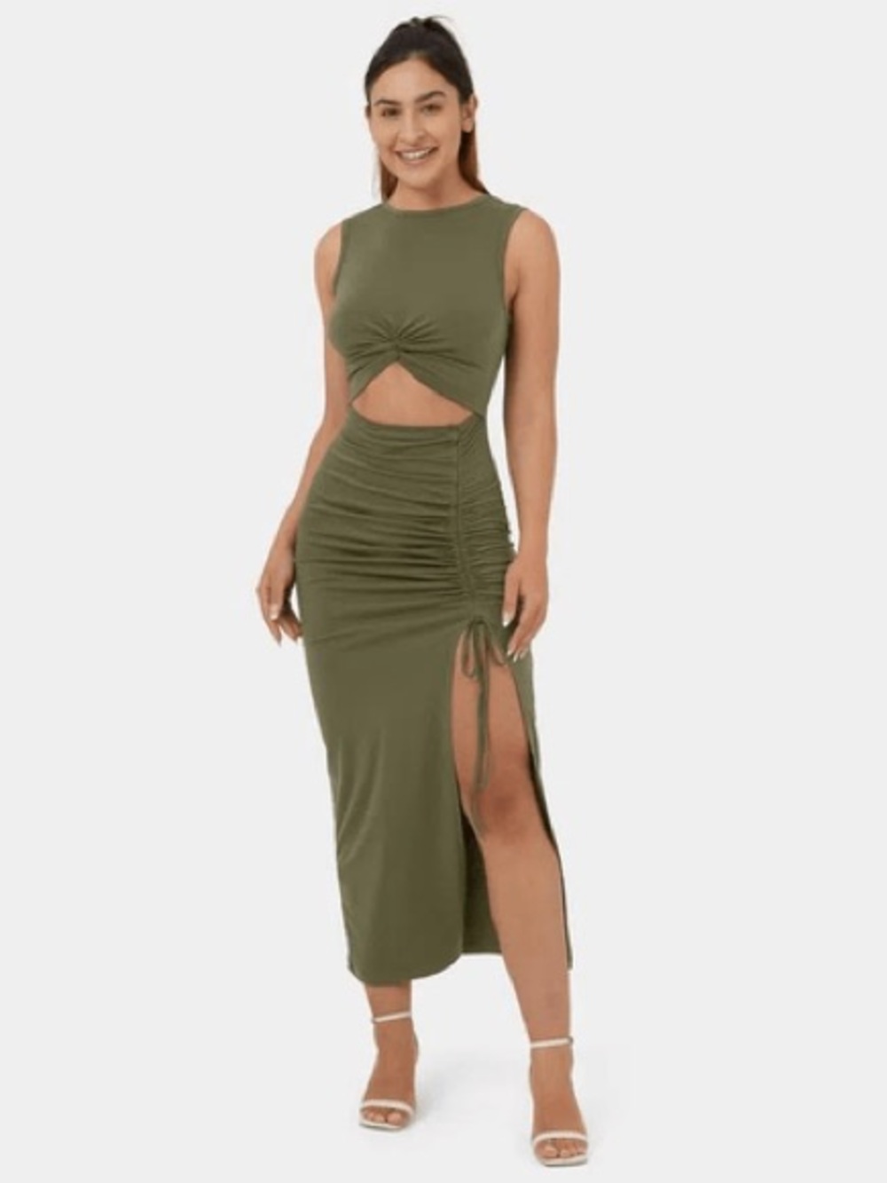 NWT, Halara Capulet Olive Midi Dress size M